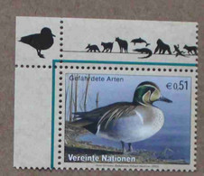 Vi03-01 : Nations-Unies (Vienne) / Protection De La Nature - Sarcelle élégante (Anas Formosa) - Unused Stamps