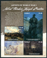 TUVALU 2015** - Artists Of World War I -  Block Di 4 Val. MNH. - Prima Guerra Mondiale
