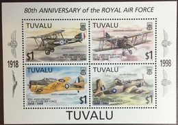 Tuvalu 1998 Royal Air Force Aircraft Minisheet MNH - Tuvalu