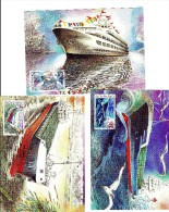 3 Cartes Maximum  1994  Bateaux 1994 Boat Schiffe (tirage : 1515) - FDC