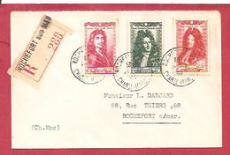 Y&T N°612+613+617 ROCHEFORT  Vers   ROCHEFORT 1945 - Covers & Documents