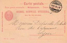 SUISSE CARTE DE GENEVE POUR LA FRANCE 1906 - Other & Unclassified