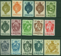 LIECHTENSTEIN 1920 Definitive Set SG 28-42 Unmounted Mint MNH (2 Lightly Mounted - Unused Stamps