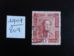 Belgique 1949 - 3f Léopold I - Y.T. 809 - Oblitérés - Used - 1948 Exportation