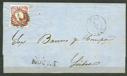 1856/58 Portugal D.Pedro V #13 On Letter From Moura To Lisbon - P1605 - Covers & Documents