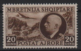 1939 Occupazione Albania Effige Vittorio Emanuele 20 Q. Bruno MNH - Albanië