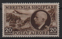 1939 Occupazione Albania Effige Vittorio Emanuele 20 Q. Bruno MNH - Albanien