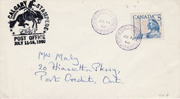 CANADA LETTRE EXHIBITION POST OFFICE CALGARY STAMPEDE 1960 - Commemorative Covers