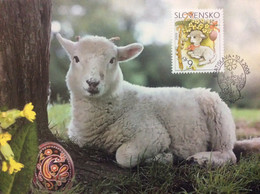Carte Maximum  2005 Agneau De Pâques Easter L’ambiance Sheep CM062 Tirage 1800 - FDC