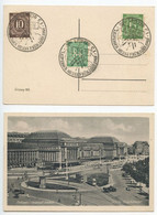 Germany 1948 Leipzig, Hauptbahnhof Postcard, Leipziger Messefrühjahr Fair Postmarks - Lettres & Documents