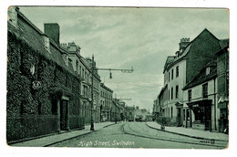 Ref 1416 - 1914 Postcard - High Street Swindon - Wiltshire - Other & Unclassified