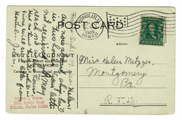 Ref 1416 - 1909 USA Postcard - Good Honolulu Hawaii Flag Cancel Postmark - Hawaï