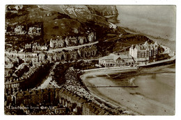 Ref 1416 - 1925 Real Photo Aerial Postcard - Llandudno - Caernarvonshire Wales - Caernarvonshire