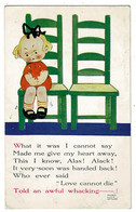 Ref 1417 - Mabel Lucie Attwell Comic Postcard - "Told An Awful Whacking..." - Fumetti