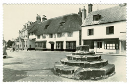 Ref 1418 - 1967 Real Photo Postcard - White Hart Hotel & Cross Sturminster Newton - Dorset - Autres & Non Classés