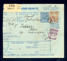 HUNGARY, CROATIA - Parcel Card For Package Sent From Zagreb To Štitar (Slavonija) 1917. - Otros & Sin Clasificación
