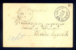 HUNGARY, CROATIA - Postcard Sent 23.02. 1901. By Railway Track CSAKATORN-ZAGREB. - Altri & Non Classificati