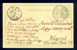 HUNGARY - Stationery With Nice Cancel MORTONS BACS-BODROG Sent To Zagreb 09.06. 1912 - Other & Unclassified