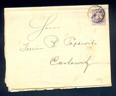 HUNGARY - Printed Matter Sent From UJVIDEK (Novi Sad) To Karlovac 1883. - Andere & Zonder Classificatie