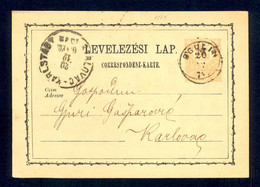 HUNGARY, CROATIA - Stationery Sent From Ogulin To Karlovac 20.12. 1874. - Andere & Zonder Classificatie