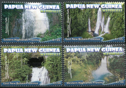 Papua New Guinea. 2011. Waterfalls - 2011 (MNH OG) Set Of 4 Stamps - Papua Nuova Guinea