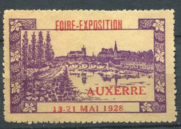 AUXURRE 1928  FOIRE EXPOSITION - Erinnophilie