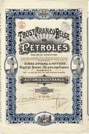 Titre Ancien -Trust Franco-Belge Des Pétroles  - Société Anonyme -Titre De 1920 - Déco - Oil