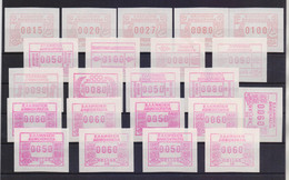 GREECE 1984-1991 FRAMA LABELS COLLECTION OF 22 MNH STAMPS - Viñetas De Franqueo [ATM]