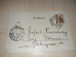 Czechoslovakia Stamps, Postcard 1899, Behüt Dich Gott, Topics Postcard - Couple, 15.7.1899, Prague, Praha - ...-1918 Vorphilatelie