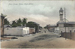 Gold Coast Ghana 1904 Main Street Accra Issued By Franz Spenker Hamburg Postally Used Viewcard - Ghana - Gold Coast