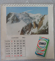 Calendrier Grand Format 1962 Omo Lux Persil Sunil La Girafe - Grand Format : 1961-70