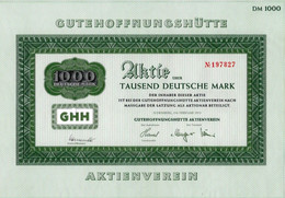 Aktie - Action - Gutehoffnungshutte DM 1000 - Nürnberg 1970. - Bank & Versicherung