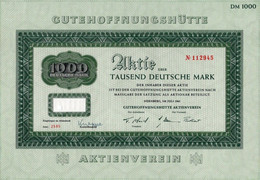 Aktie - Action - Gutehoffnungshutte DM 1000 - Nürnberg 1961. - Banque & Assurance