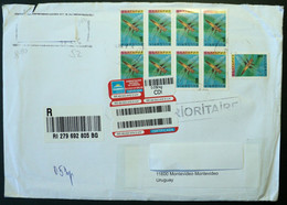 Bulgaria 2019 Recommended Circulated Cover To Montevideo Uruguay - Insects Insect - Cartas