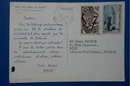 3 FRANCE SAINT PIERRE ET MIQUELON CPA 1958 POUR NICE RUE ROSSINI Voir Image Kayacs Esquimaux - Briefe U. Dokumente