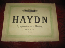 HAYDN  Symphonien Zu 4 Händen Band II N°7-12  Edit PETERS - P-R