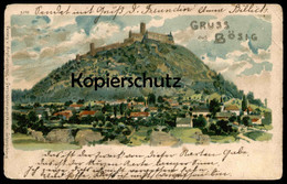 ALTE LITHO POSTKARTE GRUSS AUS BÖSIG BEZDEZ SUDETEN Tschechien Tschechische Repulik Ansichtskarte Postcard Cpa AK - Sudeten
