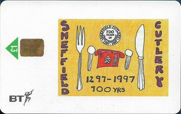 UK - BT (Chip) - PRO236 - BCP-049 - Sheffield Cutlery 700 Years, 1£, 2.200ex, Mint - BT Promociónales