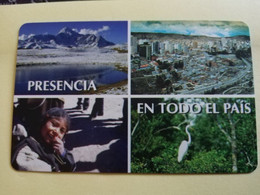 BOLIVIA  BS 5.00  LA BOLIVIANA ENTEL/ URMET    PRESENCIA EN TODO EL PAIS  NICE MINT  CARD     ** 3665** - Bolivia