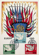 1963 Portugal Europa CEPT - Cartes-maximum (CM)