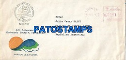 146221 ARGENTINA SANTA TERESITA COVER CANCEL MECANICO YEAR 1986 CIRCULATED TO BUENOS AIRES NO POSTAL POSTCARD - Lettres & Documents