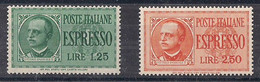 REGNO D'ITALIA 1932-33 ESPRESSO EFFIGE DI V.EMANUELE III SASS. 15-16 MLH VF - Exprespost