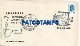 146226 ARGENTINA BUENOS AIRES COVER YEAR 1975 CANCEL ANTARTIDA ANTARCTICA CRUCEROS BASE BROWN NO POSTAL POSTCARD - Andere & Zonder Classificatie