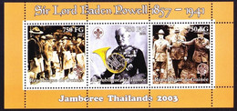 Guinea 2002 MNH SS, Scout Baden Powell, Music - Unused Stamps