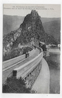 ROCHETAILLEE - N° 10 - CHEMIN SUR LE MUR DU BARRAGE AVEC PERSONNAGES - CPA VOYAGEE - Rochetaillee