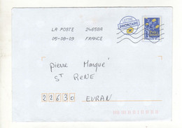 Enveloppe Prêt à Poster FRANCE 20g Oblitération LA POSTE 24658A 05/08/2009 - PAP : Bijwerking /Logo Bleu