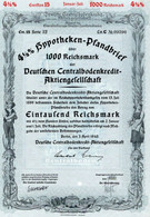 Germany - Berlin 1940 - Deutsche Centralbodenkredit Aktiengesellschaft - 4  1/2 % Hyppotheken über 1000 Reichsmark. - Banca & Assicurazione