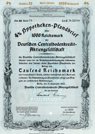 Germany - Berlin 1942 - Deutsche Centralbodenkredit Aktiengesellschaft - 4  %  Hyppotheken über 100 Reichsmark. - Bank & Versicherung