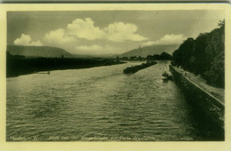 AK GERMANY  -  MINDEN I. W. BLICK VON DER WESERBRUCKE ZUR PORTA WESITALICA - VERLAG ADOLF EFFENBERGER - 1950s (BG10164) - Minden