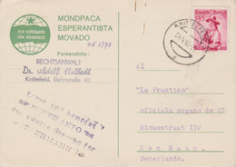 AKEO Esperanto Card From Austria 1956 With Mi 915 Costumes Wilten, Innsbruck - Esperanto-karto El Awstrio De 1956 - Esperanto